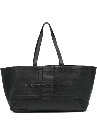 Alexander Wang Large Leather Tote Bag In Black