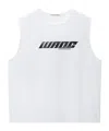Alexander Wang White Graphic Logo Muscle Tank Top In White