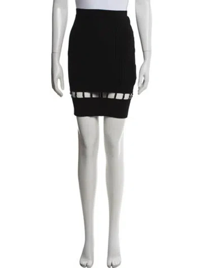 Pre-owned Alexander Wang Lasercut Accents Mini Skirt W/ Tags In Black