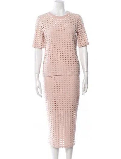 Pre-owned Alexander Wang Lasercut Accents Skirt Set In Pink