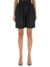 Alexander Wang Layered Boxer Shorts With Stretch Low Waist In Black