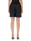 Alexander Wang Layered Boxer Shorts With Stretch Low Waist In Black
