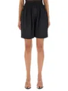 Alexander Wang Layered Boxer Shorts With Stretch Low Waist In Black