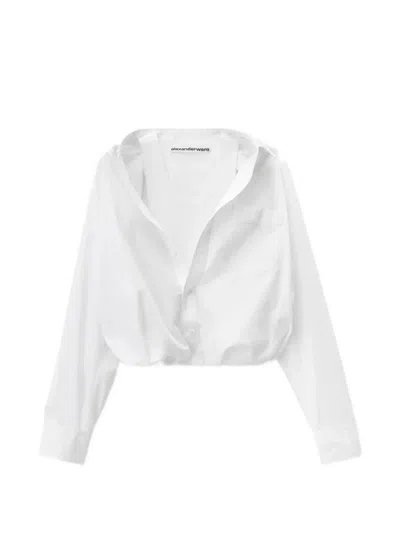 Alexander Wang Layered Cropped Tank Top And Shirt In White