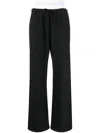 Alexander Wang Wide Leg Sweatpants With Elastic Exposed Brief In Black