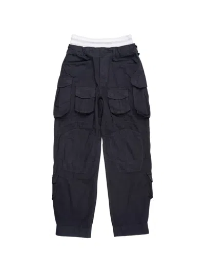 Alexander Wang Layered-effect Cargo Trousers In Black