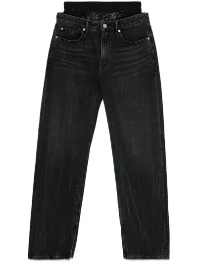 Alexander Wang Layered Jeans In Black