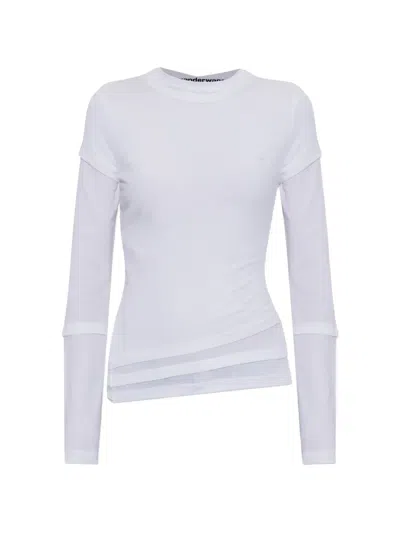 Alexander Wang Layered Long-sleeve T-shirt In White