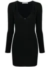 Alexander Wang Layered-neckline Detail Dress In Black
