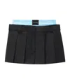 Alexander Wang Layered Pleated Skort In Black