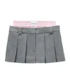 Alexander Wang Layered Pleated Skort In Gray