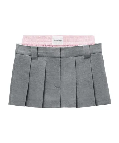 ALEXANDER WANG LAYERED PLEATED SKORT