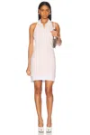 Alexander Wang Layered Polo-style Mini Dress In Barely Pink & White