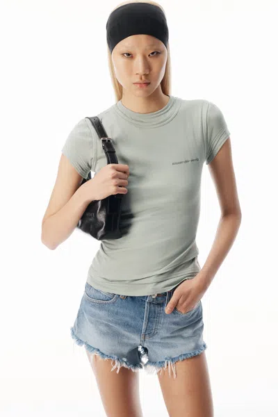 Alexander Wang Layered Short Sleeve Tee Blaze Green