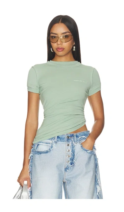 Alexander Wang Layered Short Sleeve Top In Multi