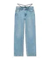 Alexander Wang Mid-rise Jeans With Pre-styled Logo Thong In Black