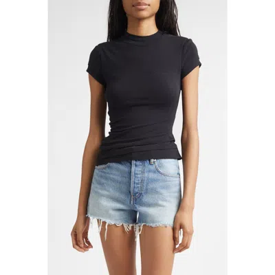 Alexander Wang Twisted Bust Layered Tank In Black