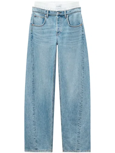 Alexander Wang Jeans With Pre-styled Boxer In Blue