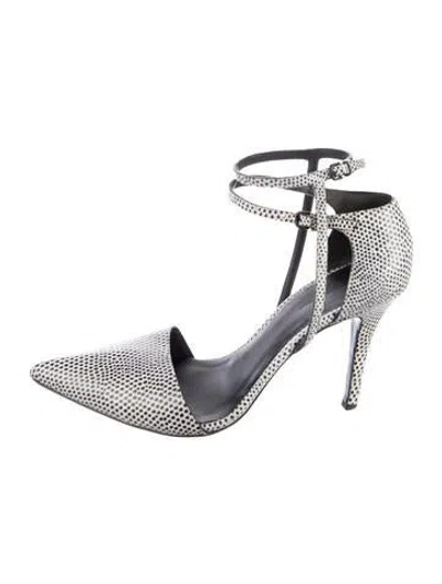 Pre-owned Alexander Wang Leather Animal Print D'orsay Pumps In Multi