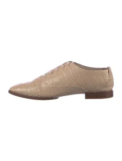 Pre-owned Alexander Wang Leather Animal Print Oxfords In Neutrals