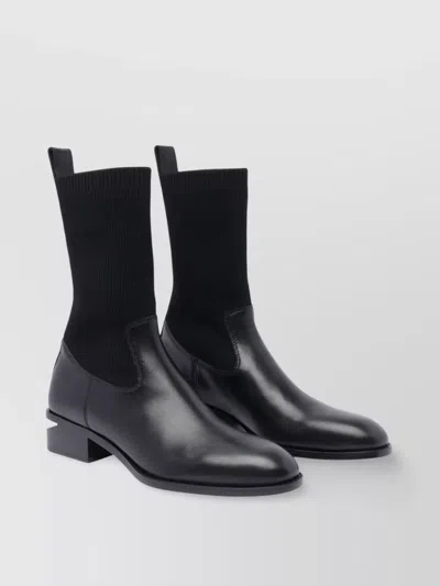 Alexander Wang Leather Ankle Boots Block Heel
