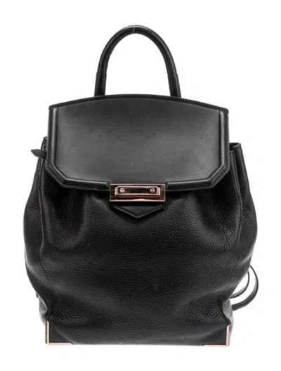 Pre-owned Alexander Wang Leather Backpack In Black