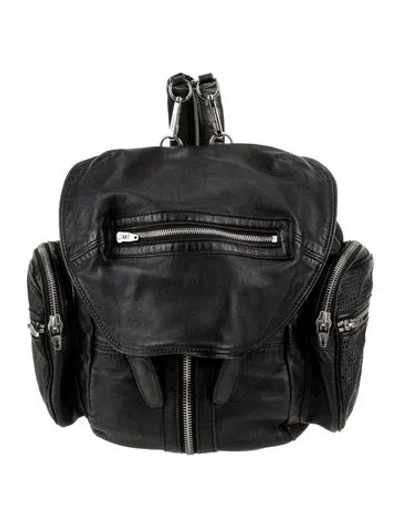 Pre-owned Alexander Wang Leather Backpack In Black