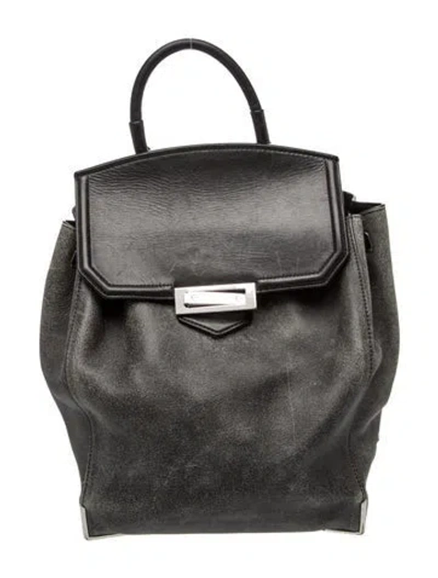 Pre-owned Alexander Wang Leather Backpack In Black