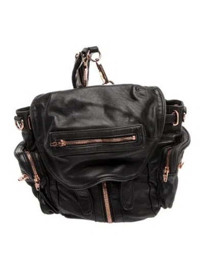 Pre-owned Alexander Wang Leather Backpack In Black