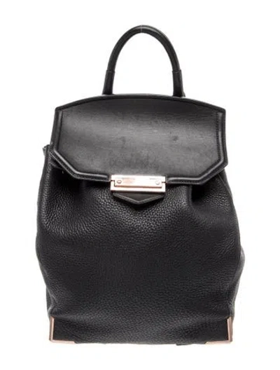 Pre-owned Alexander Wang Leather Backpack In Black