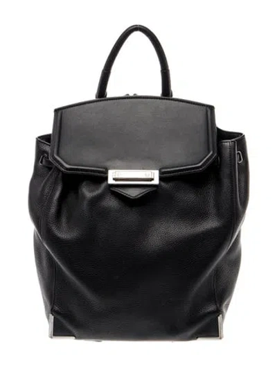 Pre-owned Alexander Wang Leather Backpack In Black