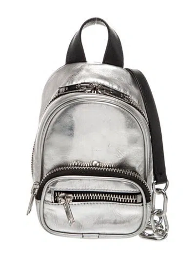 Pre-owned Alexander Wang Leather Backpack In Silver