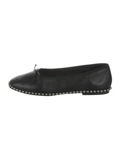 Pre-owned Alexander Wang Leather Ballet Flats In Black