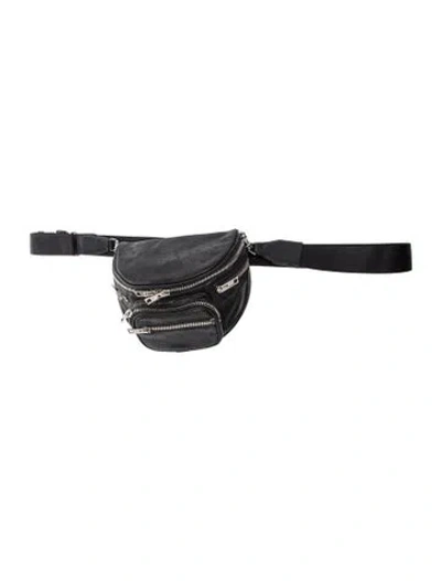 Pre-owned Alexander Wang Leather Belt Bag In Black