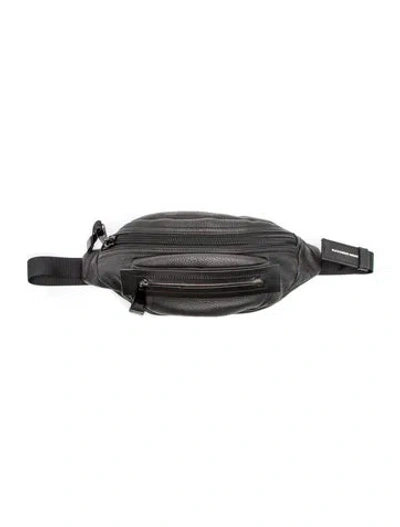 Pre-owned Alexander Wang Leather Belt Bag In Black
