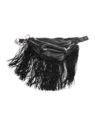 Pre-owned Alexander Wang Leather Belt Bag In Black