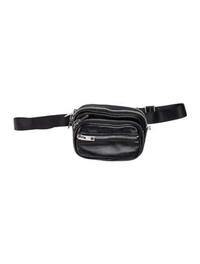Pre-owned Alexander Wang Leather Belt Bag In Black