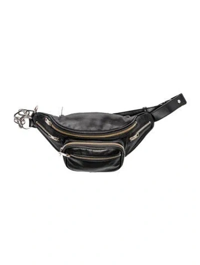 Pre-owned Alexander Wang Leather Belt Bag In Black