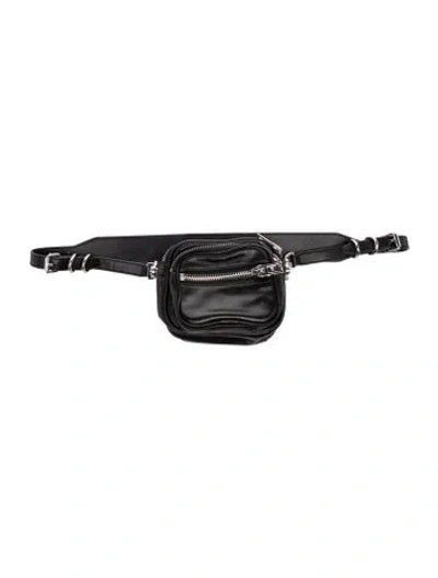 Pre-owned Alexander Wang Leather Belt Bag In Black