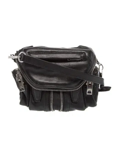 Pre-owned Alexander Wang Leather Belt Bag In Black
