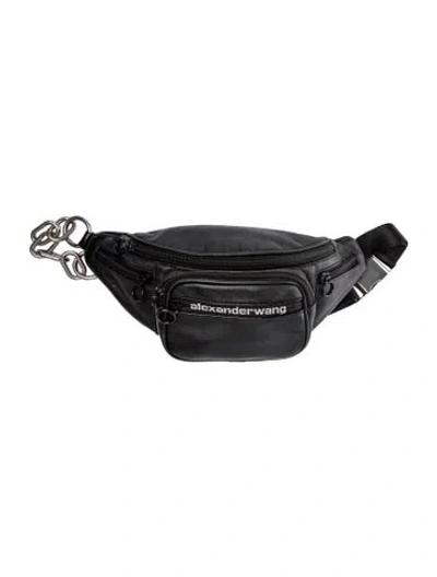 Pre-owned Alexander Wang Leather Belt Bag In Black