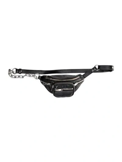 Pre-owned Alexander Wang Leather Belt Bag In Black