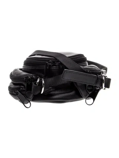 Pre-owned Alexander Wang Leather Belt Bag W/ Tags In Black