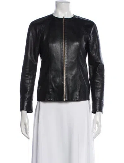 Pre-owned Alexander Wang Leather Biker Jacket In Black