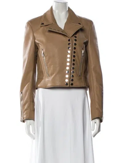 Pre-owned Alexander Wang Leather Biker Jacket In Neutral