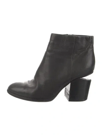 Pre-owned Alexander Wang Leather Boots In Black