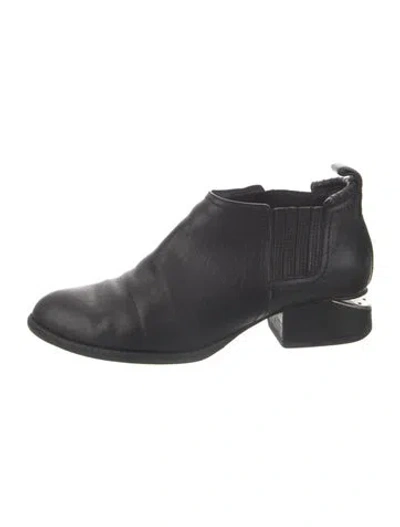 Pre-owned Alexander Wang Leather Boots In Black