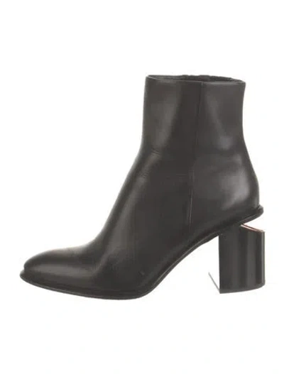 Pre-owned Alexander Wang Leather Boots In Black