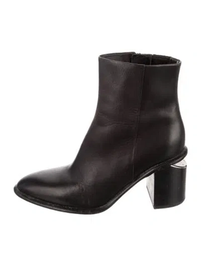 Pre-owned Alexander Wang Leather Boots In Black