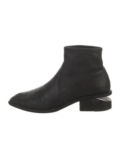 Pre-owned Alexander Wang Leather Boots In Black